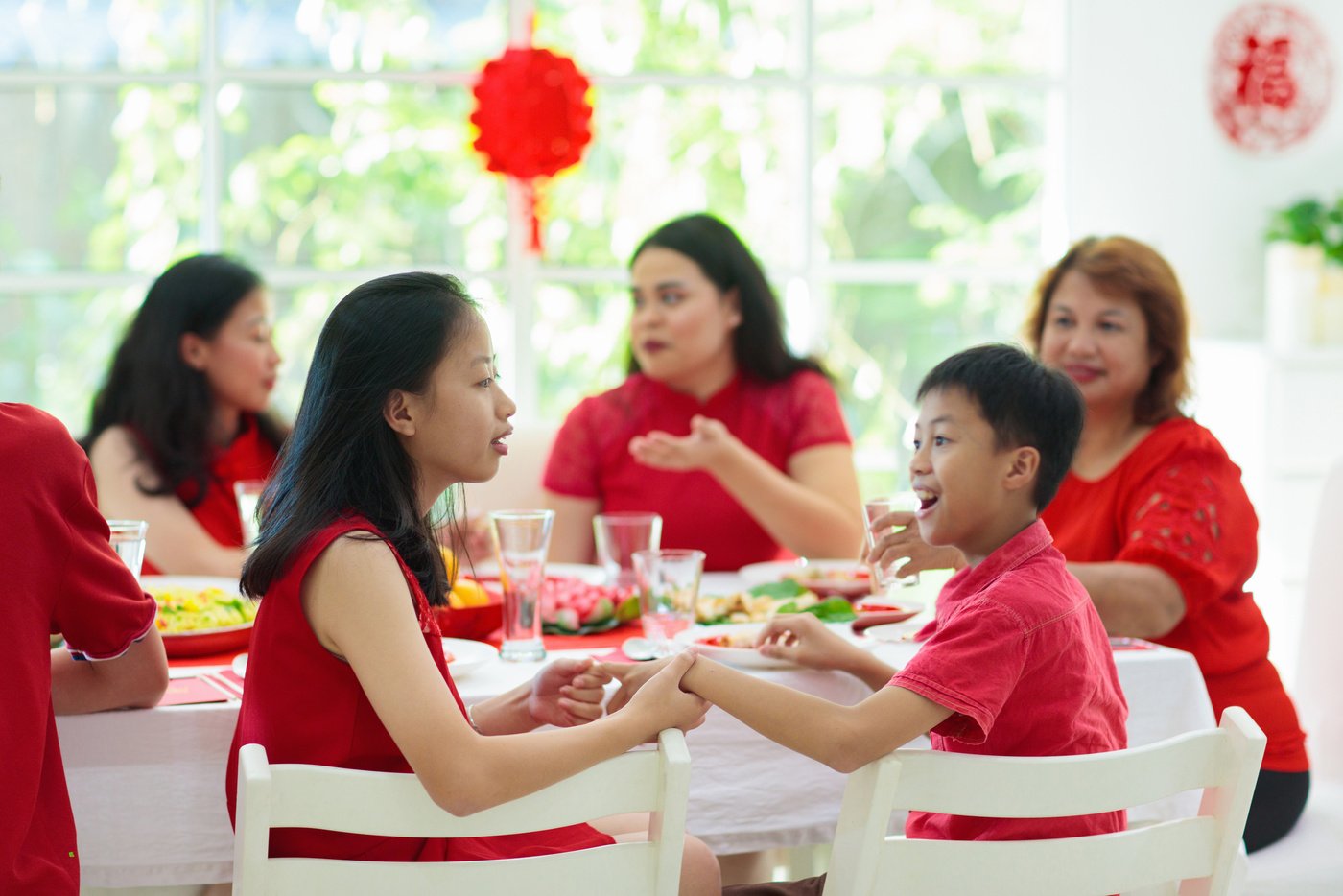 Chinese New Year family celebration.